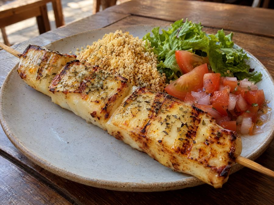 Espetinho Queijo com orégano