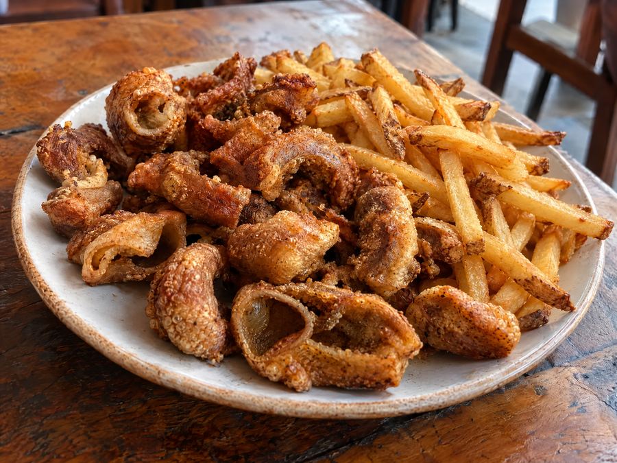 Tripinha com fritas
